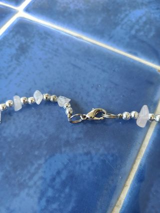 Collana in quarzo rosa vintage da donna