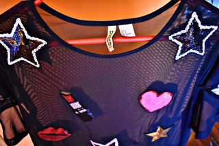 vestido negro H&M con transparencia