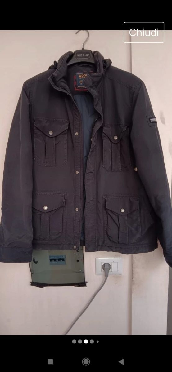 Giacca vento cappuccio leggermente imbo woolrich