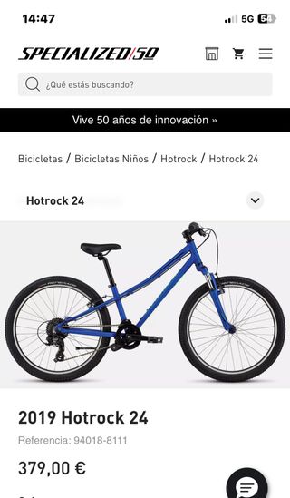 OFERTA Bici aluminio junio Specialized Hotrock 24