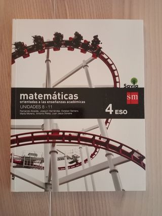 Libros matemáticas 4to ESO savia