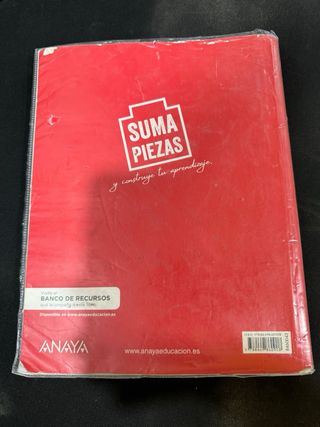 Libro 1º bach mates académicas Anaya Suma Piezas