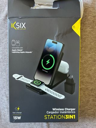 Cargador inalámbrico para iPhone, AirPods, Watch