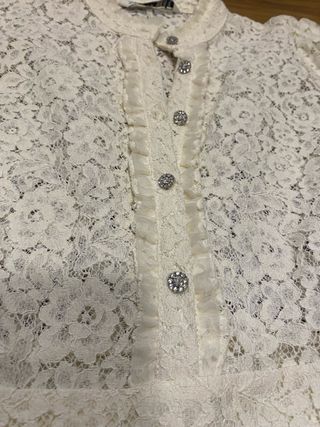 Vestido encaje  Zara T.XS