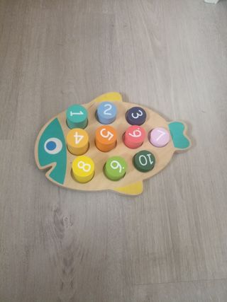 Juego bebé madera números 
