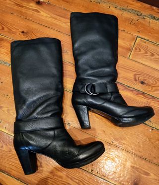 Botas Altas Piel Stradivarius 