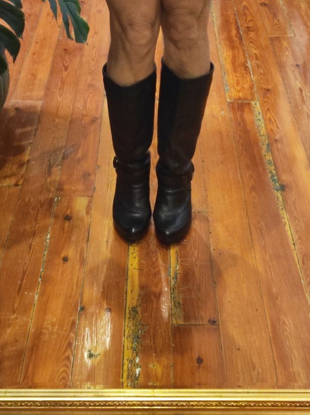 Botas Altas Piel Stradivarius