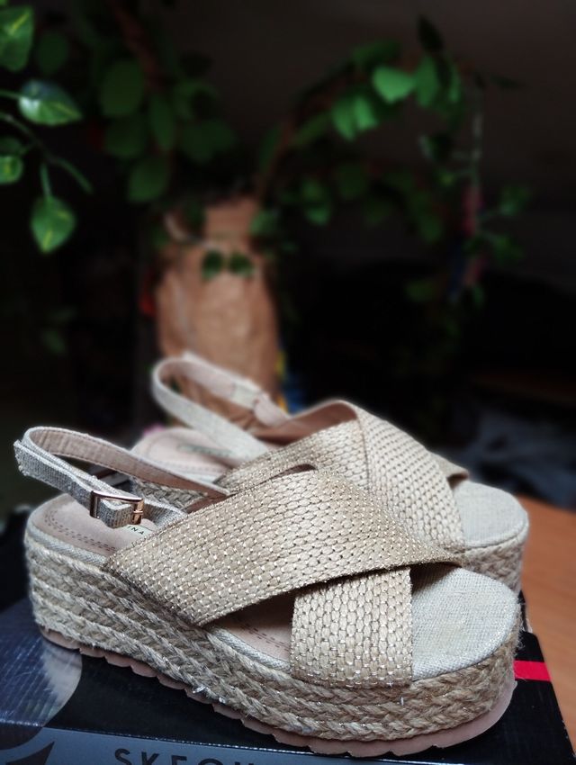 Sandalias plataforma esparto T37