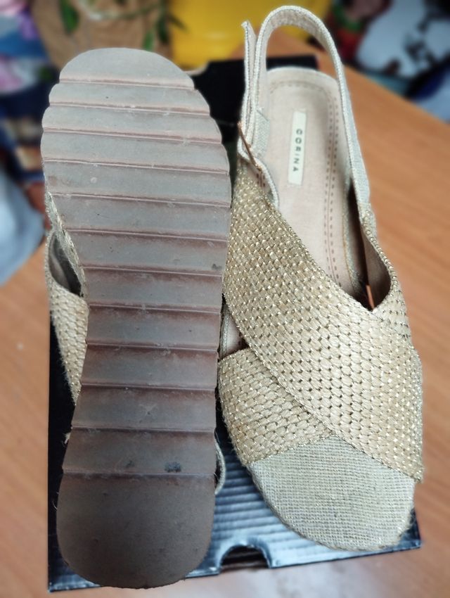 Sandalias plataforma esparto T37