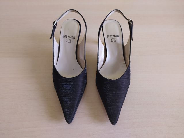 Zapatos fiesta n36-37 negros