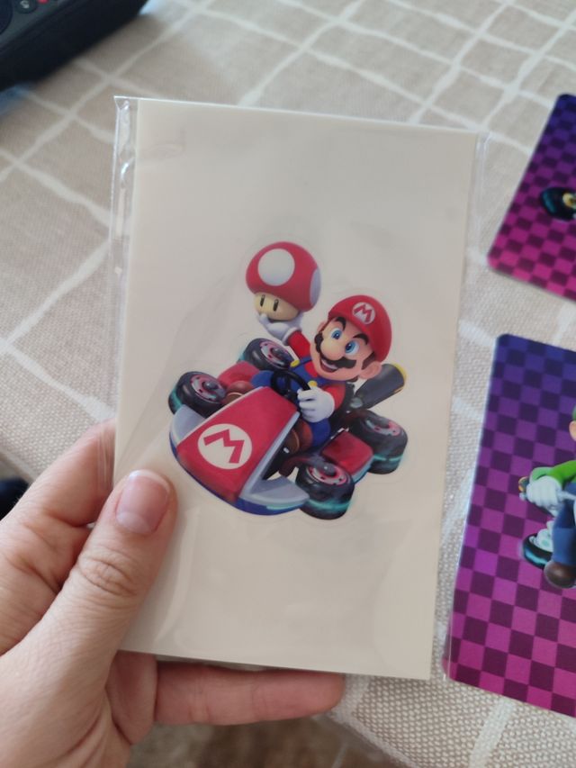 Pegatinas y cartas Mario kart