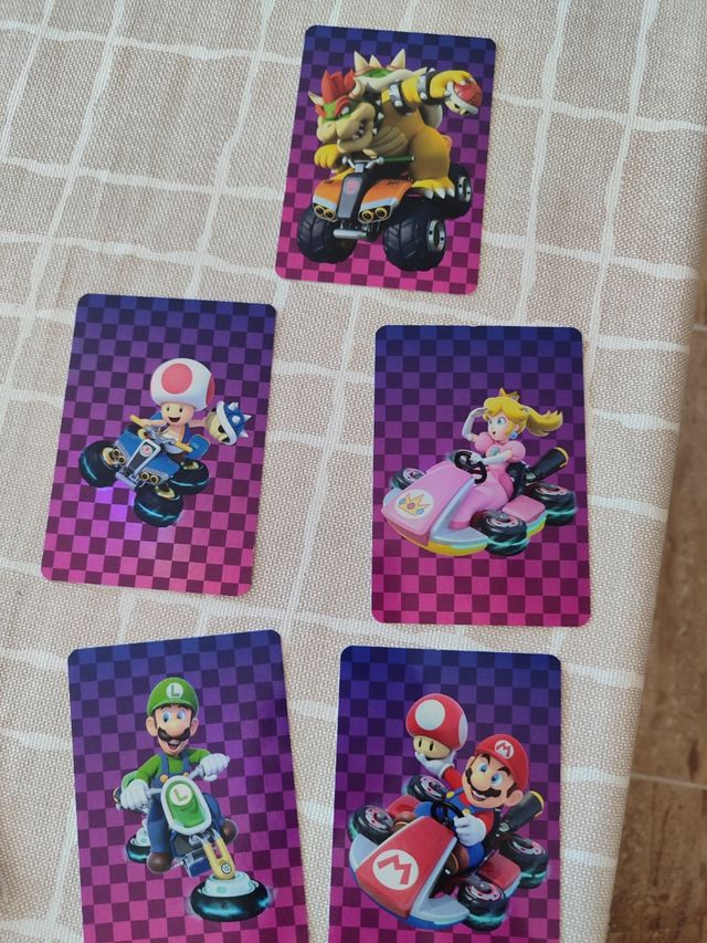 Pegatinas y cartas Mario kart