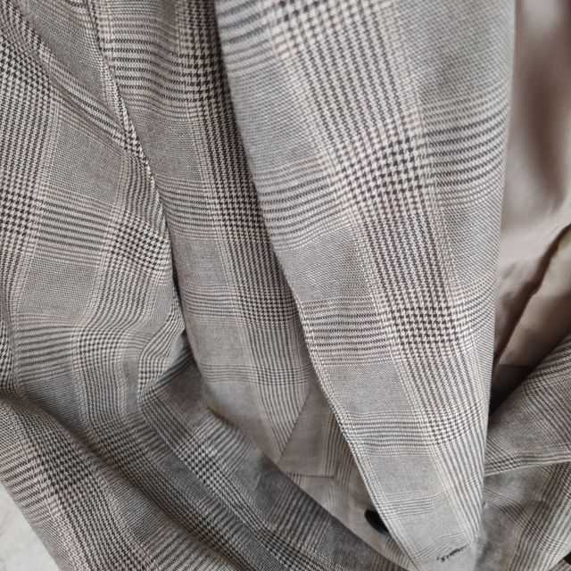 Americana cuadros marrón