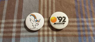 Chapas Expo 92 originales. 
