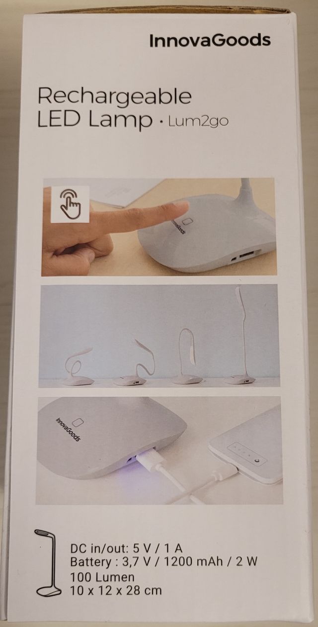 LAMPADA LED SCRIVANIA TOUCH RICARICA USB