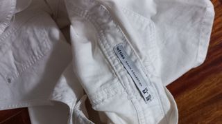 Peto vaquero blanco corto