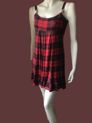 Vestido Estampado a Cuadros