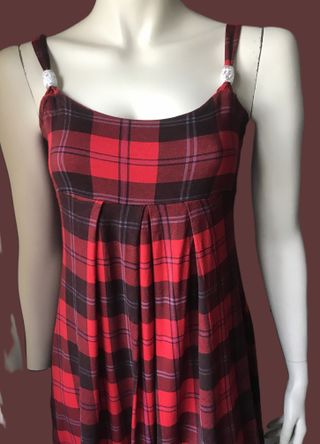 Vestido Estampado a Cuadros