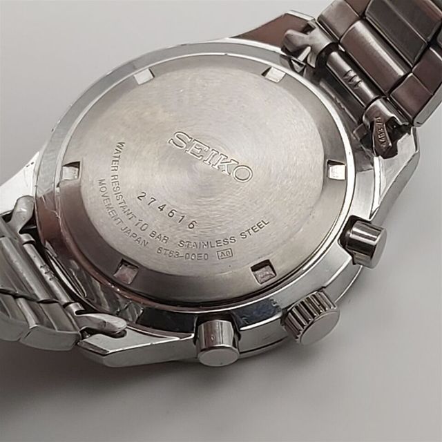 SEIKO GRANDE 6T63 00E0 HOMBRES QUARTZ FECHA
