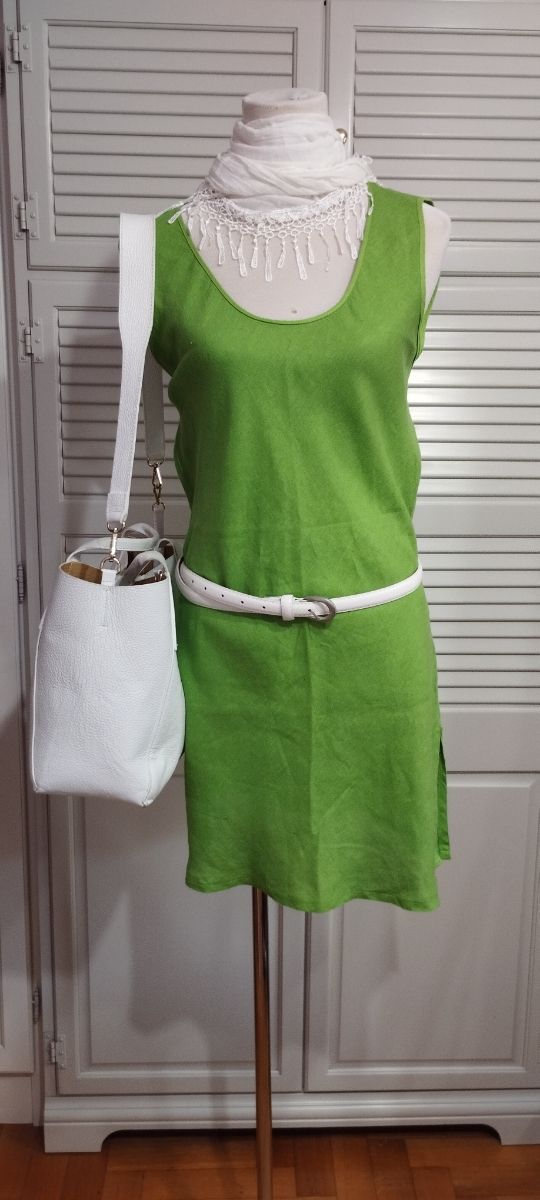 Borsa tracolla bianca vera pelle