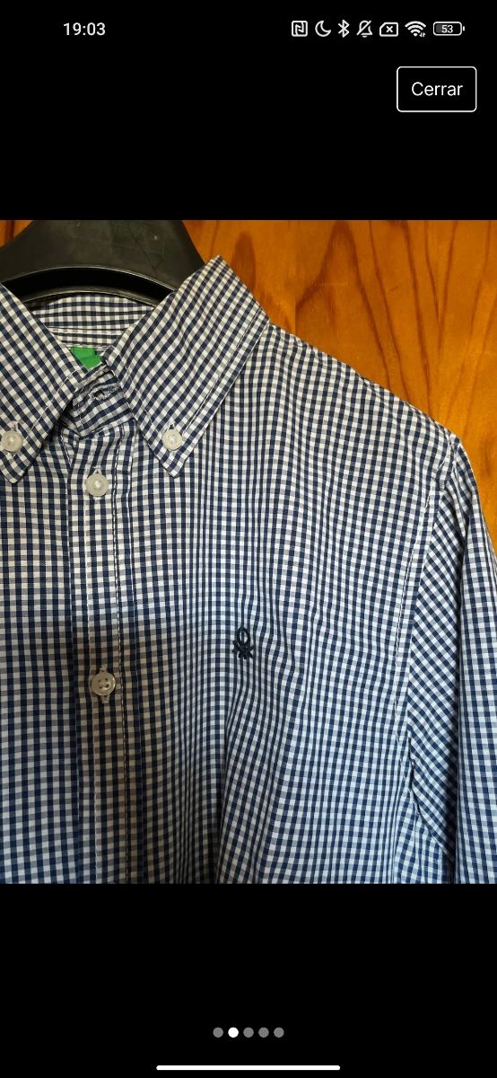 Camisa cuadros de Benetton