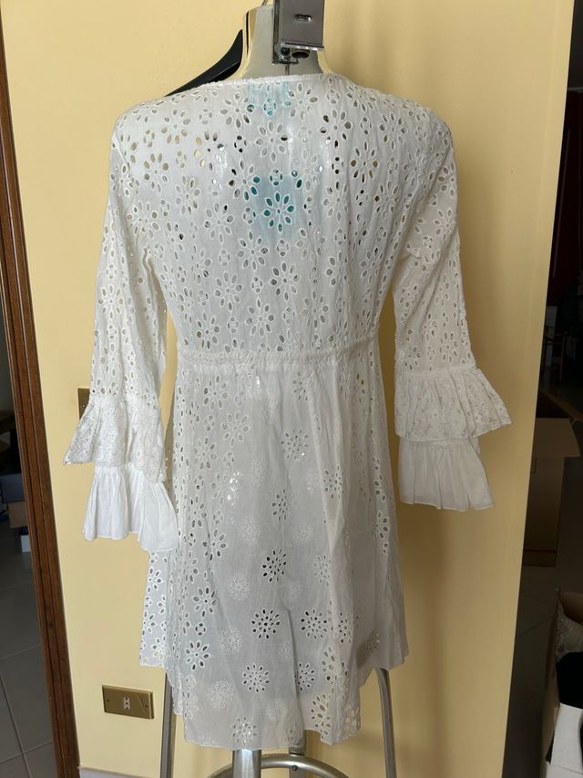 Copri costume Kaftan bianco ricamato Iconique 