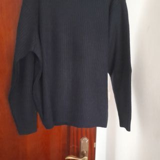 Jersey azul grueso talla M