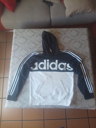 Sudadera Adidas blanca y negra