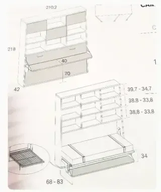 CAMA ABATIBLE Y ARMARIO