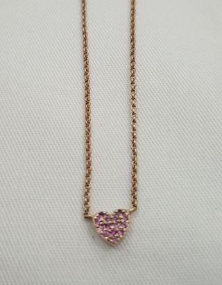 Collar de plata rosa TOUS