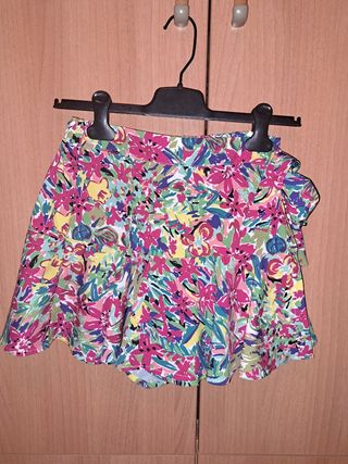 Falda pantalón flores
