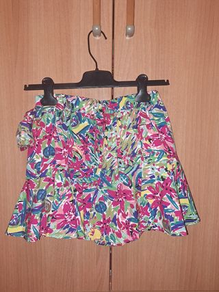 Falda pantalón flores