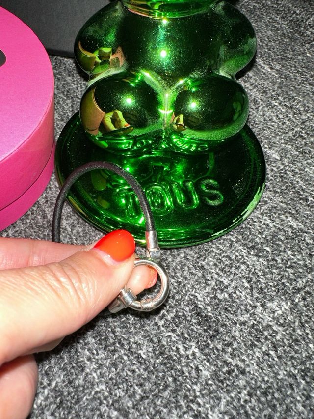 Pulsera Tous cuero y plata