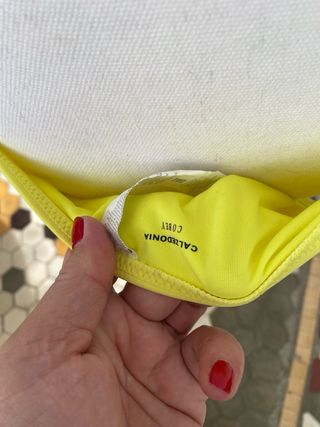 Bikini halter amarillo Neón Calzedonia TM