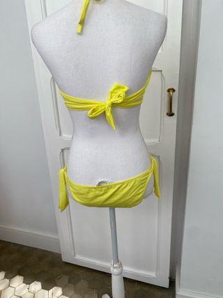 Bikini halter amarillo Neón Calzedonia TM