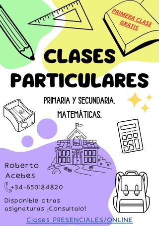 Clases particulares de Matemáticas