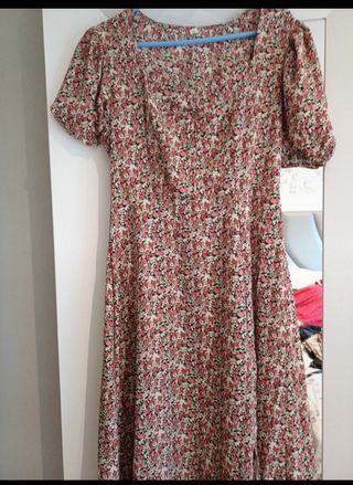 Vestido midi flores