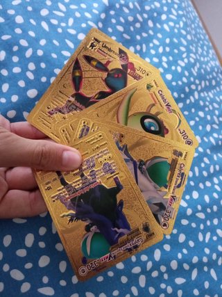 Cartas Pokemon doradas