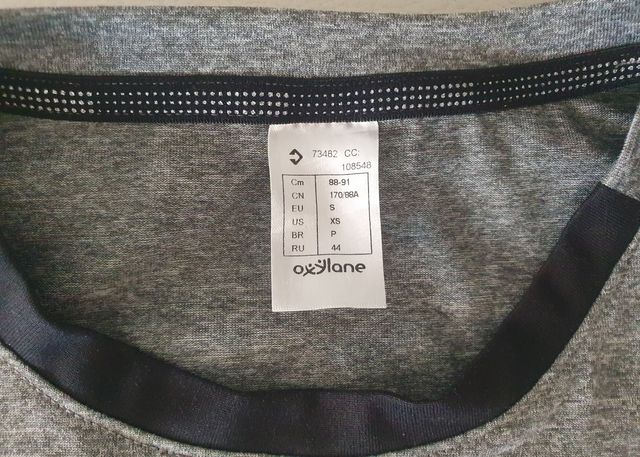 Camiseta deportiva manga corta Oxylane XS