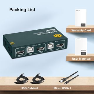 Switch KVM HDMI 2 Puertos 4K@60Hz