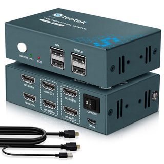 Switch KVM 2 Monitores 4K@30Hz (STK-S7228H2)