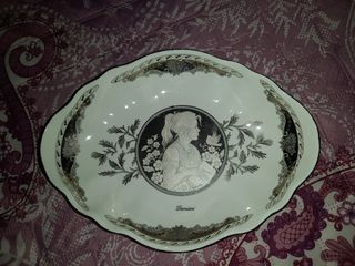 Porta bonbon in Limoges bianco e argento