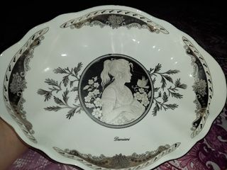 Porta bonbon in Limoges bianco e argento