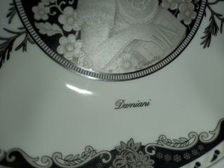 Porta bonbon in Limoges bianco e argento