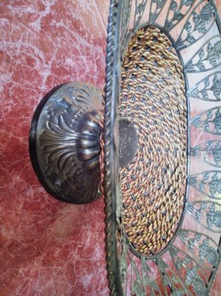 2 Adornos metal y cordel