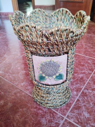 2 Adornos metal y cordel