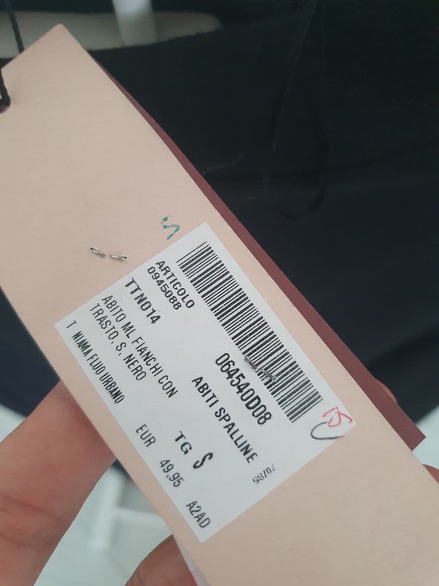 Tubino nero tg. S nuovo