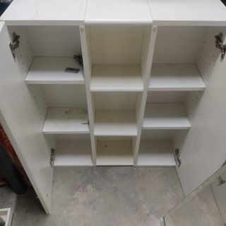 Mueble de baño auxiliar colgado en blanc