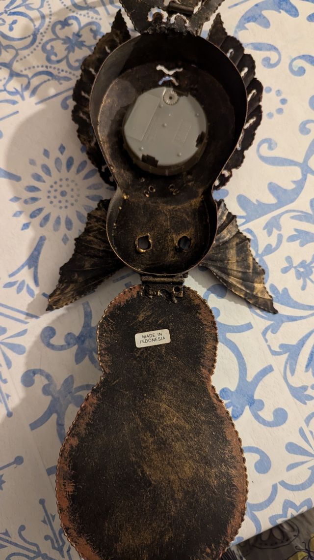 Orologio civetta gufo artigianale