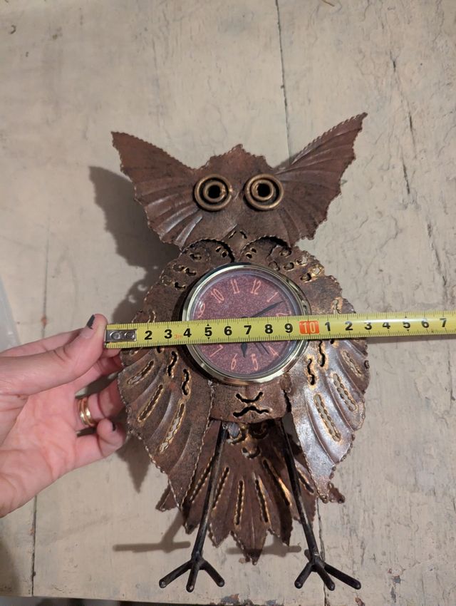 Orologio civetta gufo artigianale